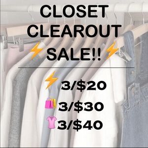 Closet Clearout Sale!!